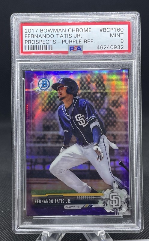 FERNANDO TATIS JR ROOKIE REFRACTOR #/250 1st Bowman🔥  PSA 9 - COLLECTOR's LOT view 2