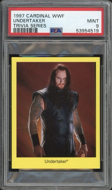 1997 Cardinal WWF Undertaker PSA 9 Mint