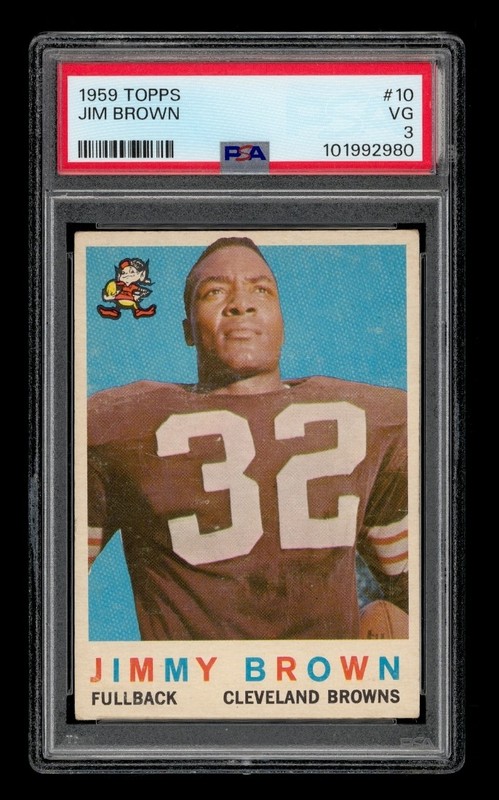 1959 Topps Set-Break # 10 Jim Brown PSA 3 VG