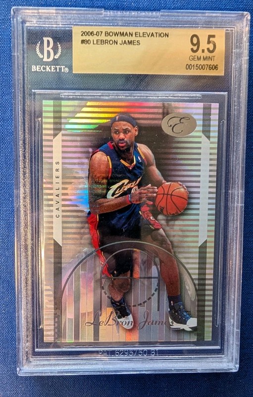 2006-07 Bowman Elevation #80 Lebron James BGS 9.5 GEM MINT Low Pop Pop 6 4th Yr