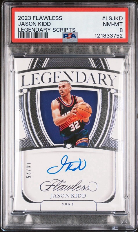 Panini Flawless 2023-24 Legendary Scripts Auto /25 Jason Kidd Suns LS-JKD PSA 8