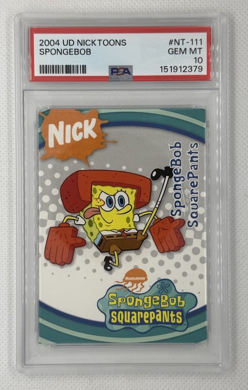 2004 UPPER DECK NICKTOONS NT-111 SPONGEBOB SQUAREPANTS PSA 10 GEM MINT POP 5