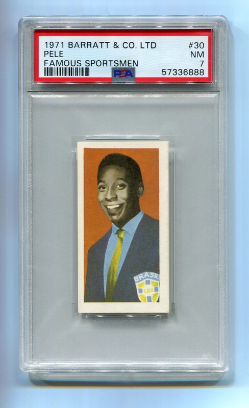 1971 Barratt & Co. Goldflake Famous Sportsmen 30 Pele Brazil PSA 7 Near Mint NM