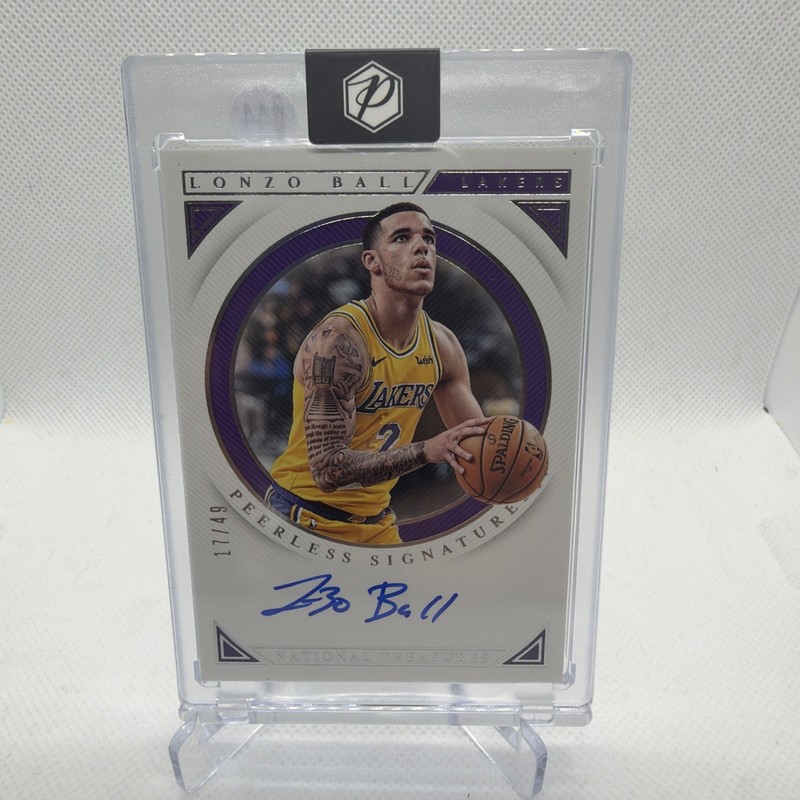 2018-19 Panini National Treasures Lonzo Ball Peerless Signatures Auto /49 Lakers