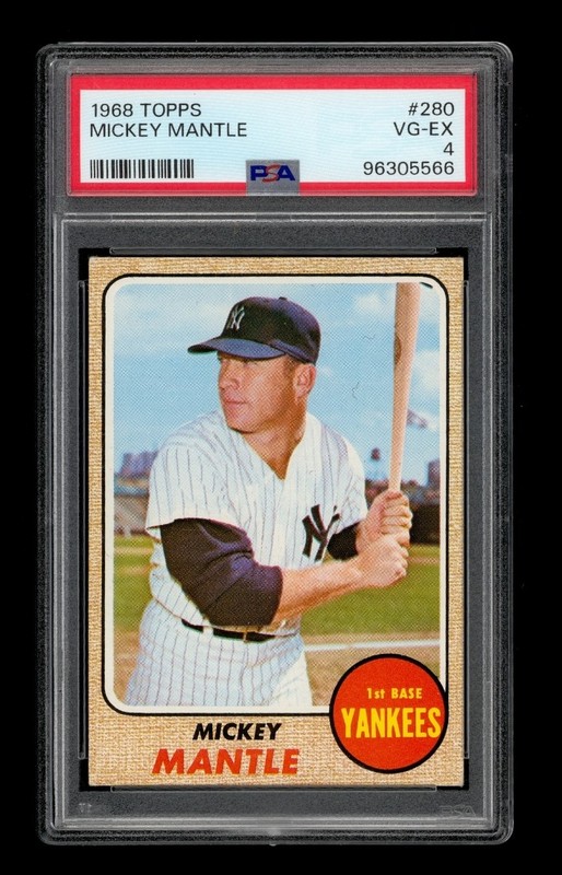 1968 Topps Set-Break #280 Mickey Mantle PSA 4 VG-EX
