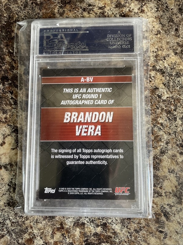 2009 Topps UFC Round 1 Brandon Vera Rookie Auto Top Psa Grade 6 Only 4 Graded view 2