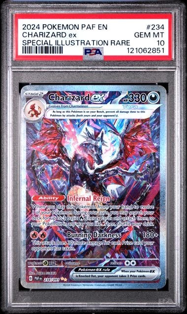 2024 Pokemon PAF EN #234 Charizard ex Special Illustration Rare PSA 10 GEM MINT