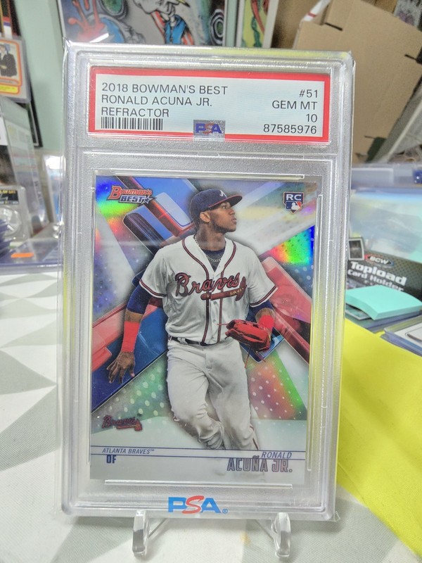 2018 Bowman's Best Ronald Acuna Jr. Rookie Refractor PSA 10 #51 Atlanta Braves 