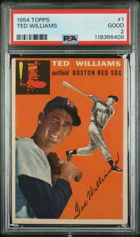 1954 Topps #1 Ted Williams PSA 2 GOOD