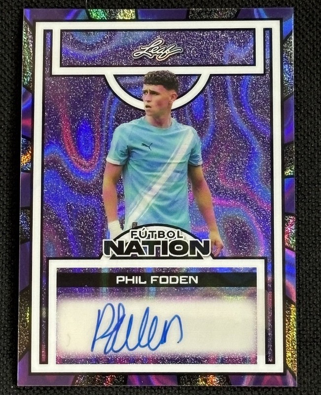 Phil Foden 1/1 Auto - 2025 Leaf Futbol Nation FA-PF1