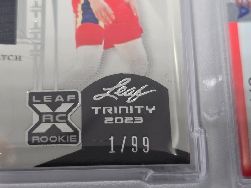 ✨Dyson Daniels 2023 Leaf Trinity RC Auto/ GW Patch 1/99 LOGOMAN PSA 9!🔥✨INVEST! view 2