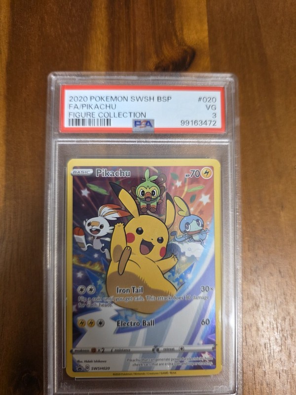 POKEMON XY BLACK STAR PROMO PIKACHU #SWSH020 PSA 3
