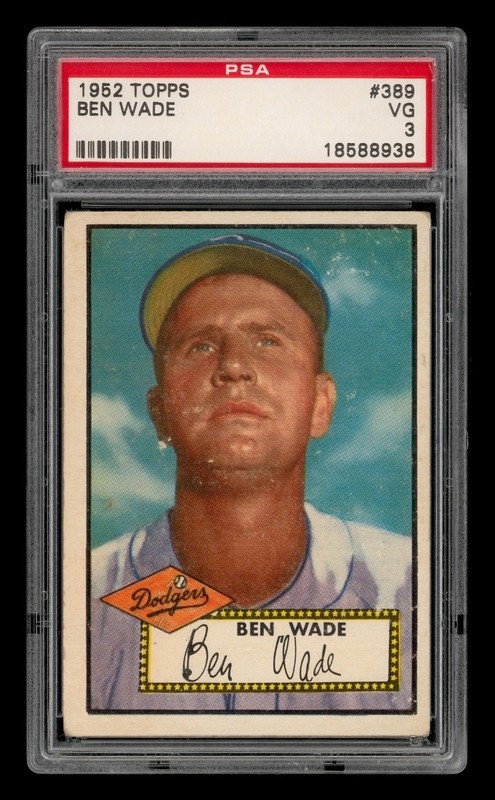 1952 Topps Set-Break #389 Ben Wade PSA 3 VG