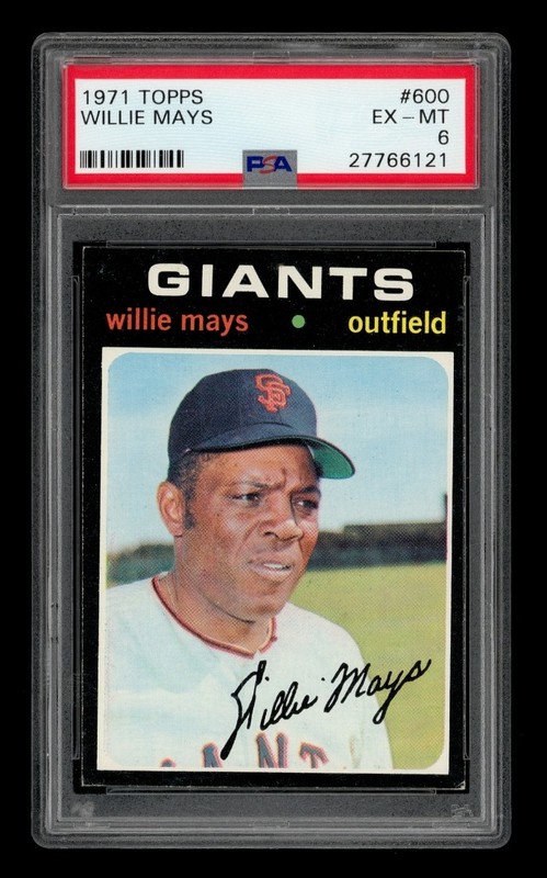 1971 Topps Set-Break #600 Willie Mays PSA 6 EX-MT
