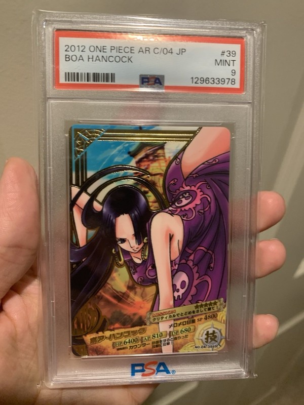 PSA 9 2012 CARDDASS ONE PIECE JAPANESE AR CARDDASS 04 39 BOA HANCOCK 