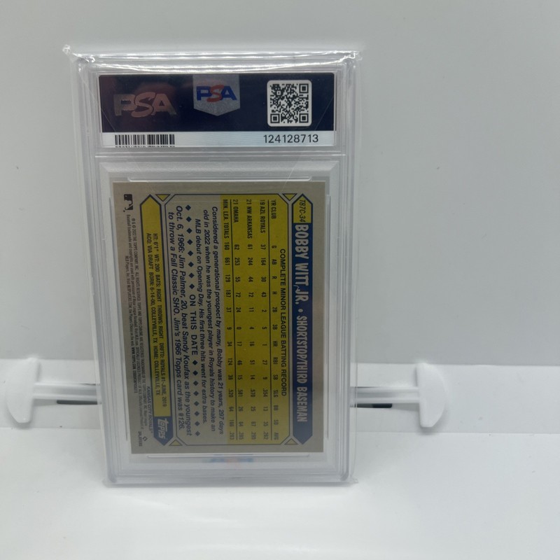 2022 Topps Chrome Silver Pack Bobby Witt Jr RookieRC PSA 9 Mint #T87C34 Royals view 2
