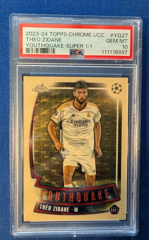 2023-24 Topps Chrome UCC #yq27 Theo Zidane Youthquake Superfractor 1/1 PSA 10