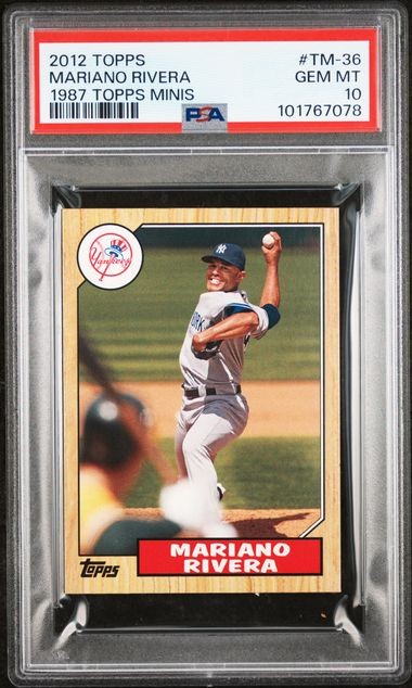 2012 Topps 1987 Minis #TM36 Mariano Rivera Yankees PSA 10 Gem Mint