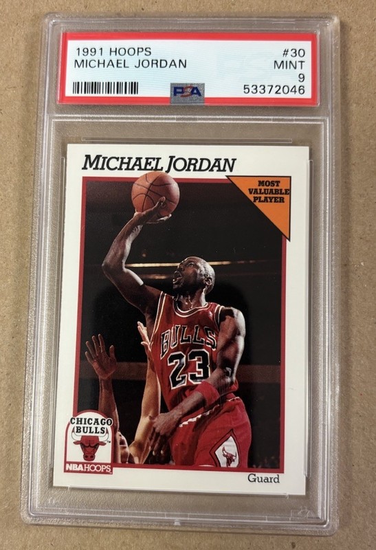1991 HOOPS #30 MICHAEL JORDAN PSA 9 MINT