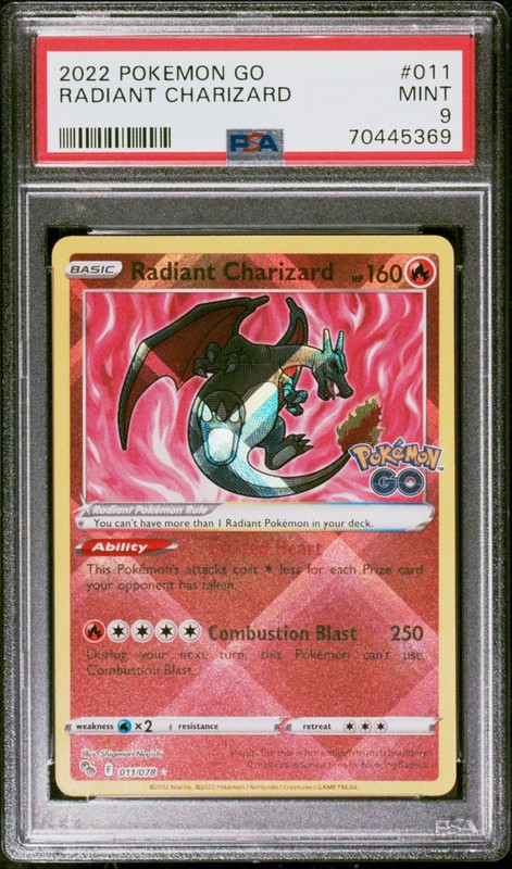 Radiant Charizard 011 Go Pokemon PSA 9
