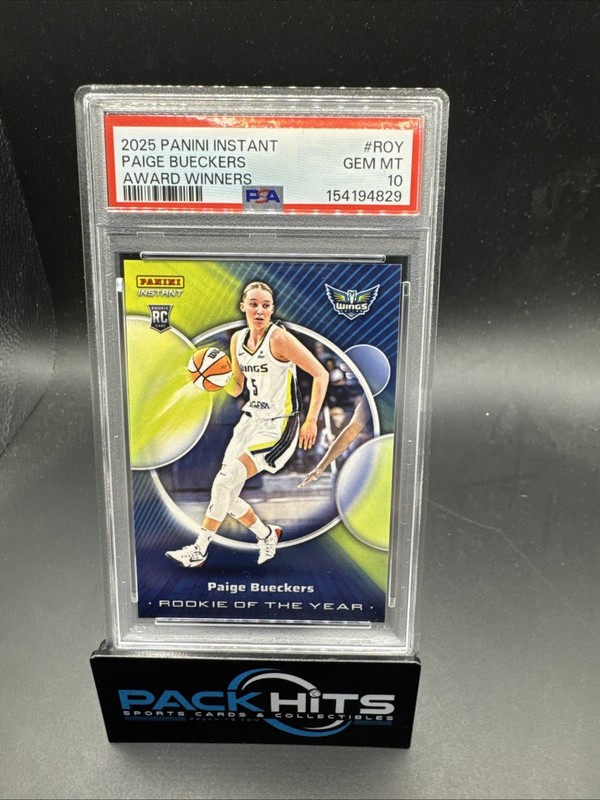 PAIGE BUECKERS ~ 2025 PANINI INSTANT WNBA #ROY ~ PSA 10 Rookie Of The Year