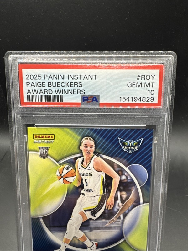 PAIGE BUECKERS ~ 2025 PANINI INSTANT WNBA #ROY ~ PSA 10 Rookie Of The Year view 2