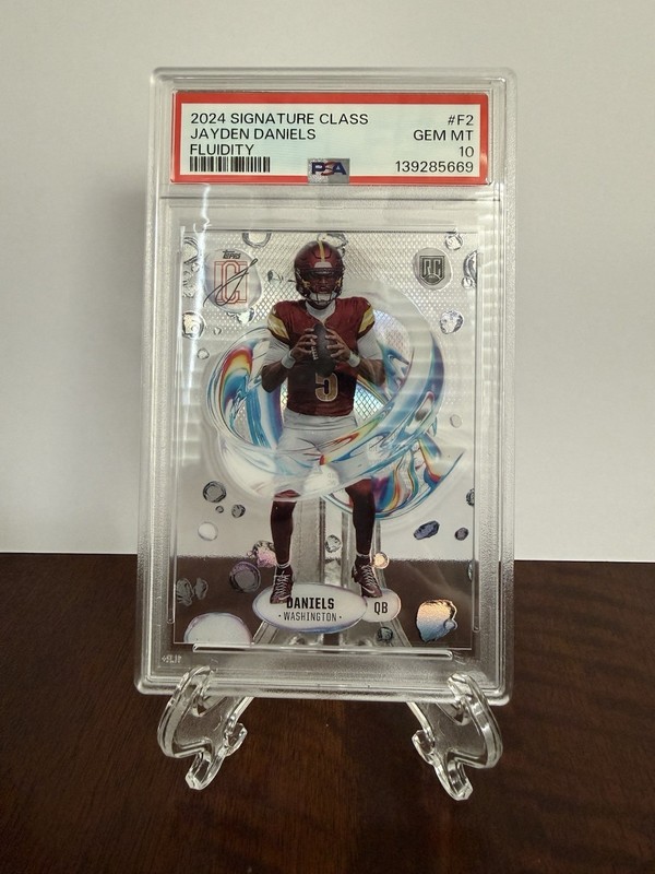 Jayden Daniels 2024 Topps Signature Class Fluidity RC #F-2 Commanders PSA 10 SSP