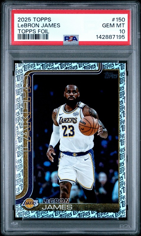2025 Topps #150 Lebron James Topps Foil PSA 10 SP