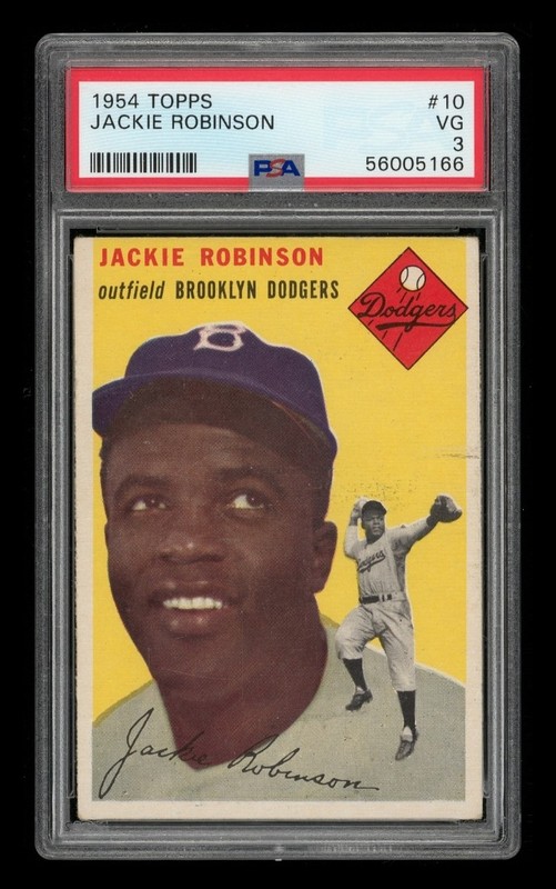 1954 Topps Set-Break # 10 Jackie Robinson PSA 3 VG