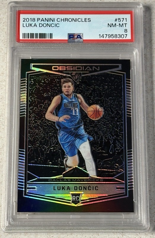 2018 Panini Chronicles Obsidian Luka Doncic RC PSA 8 🔥