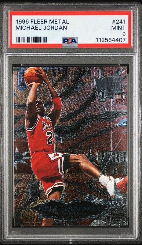 Michael Jordan PSA 9 1996 Fleer Metal Metal Shredders #241 Chicago Bulls GOAT