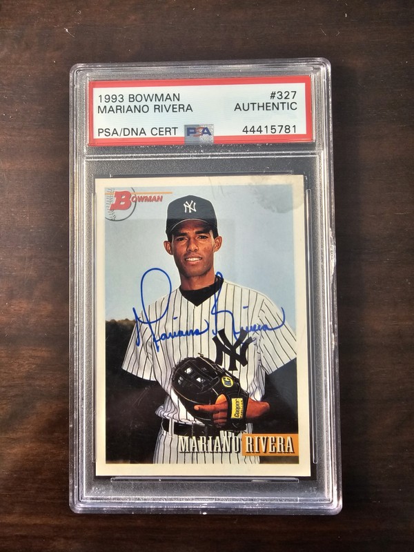 1993 Bowman #327 Mariano Rivera PSA Authentic Auto Signed