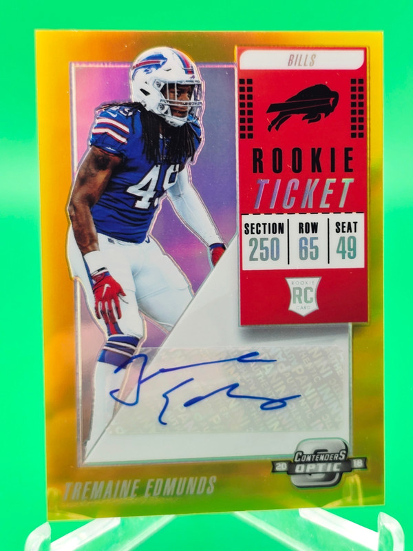 Tremaine Edmunds 2018 Contenders Prizm Optic Gold 1/10 RC Auto Bills VT Rookie