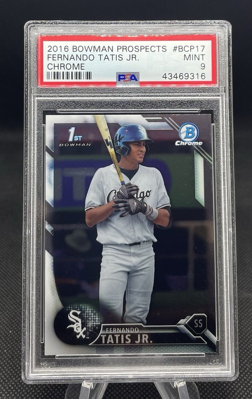 Fernando Tatis Jr  2016 Bowman CHROME 🔥 1st Bowman PSA 9 Graded CHROME ROOKIE view 2