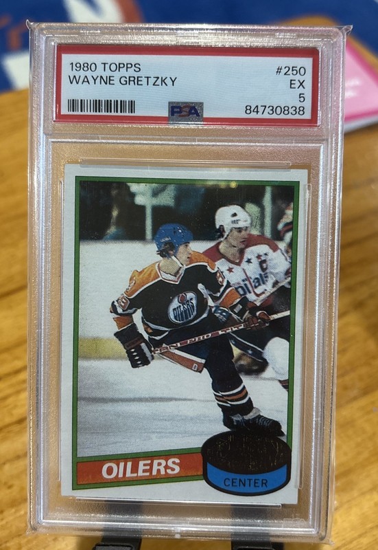 1980 topps wayne gretzky 2nd Year PSA 5 - Unscratched view 1