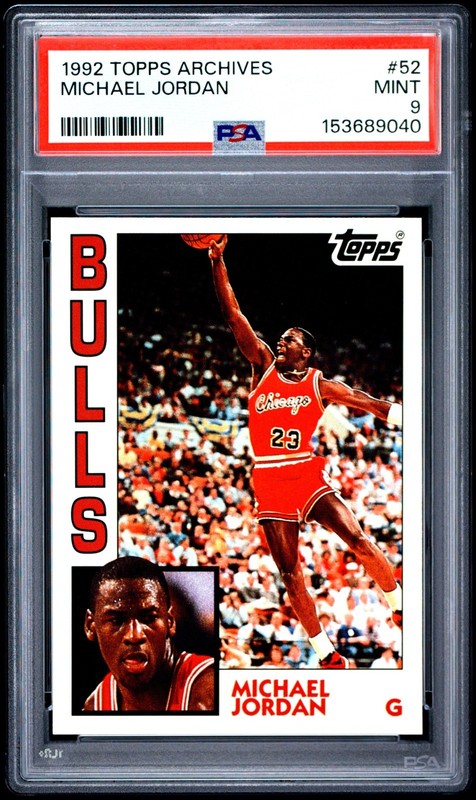 1992 Michael Jordan Topps Archives Rookie Retro #52 PSA 9