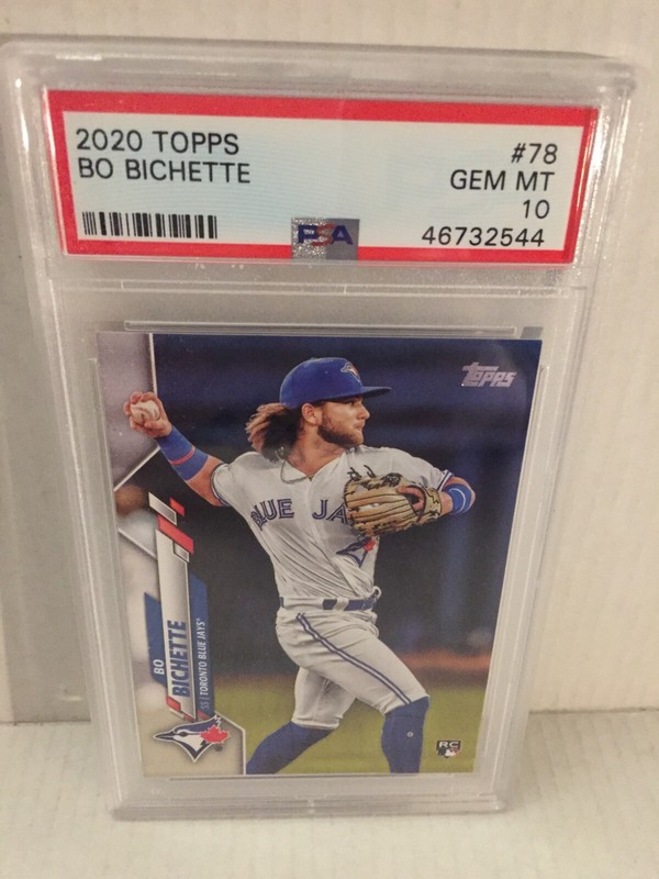 2020 Topps Toronto Blue Jays Bo Bichette Rookie Card #78 PSA Graded Gem Mint 10.