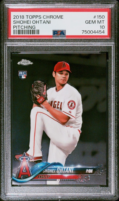 2018 Topps Chrome Rookie #150 Shohei Ohtani PSA 10 GEM MINT Dodgers Japan