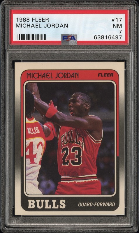 1988 Fleer #17 Michael Jordan PSA 7