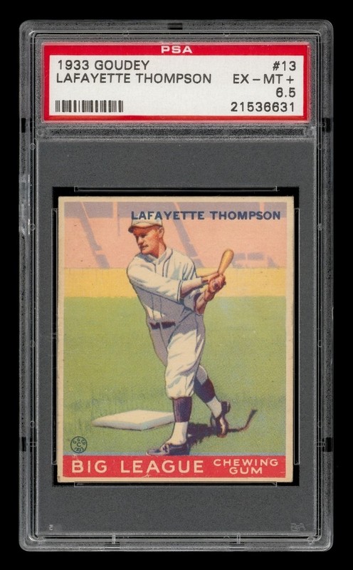 1933 Goudey Set-Break # 13 Lafayette Thompson PSA 6.5 EX-MT+