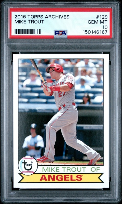 2016 Topps Archives Mike Trout #129 PSA 10 Angels