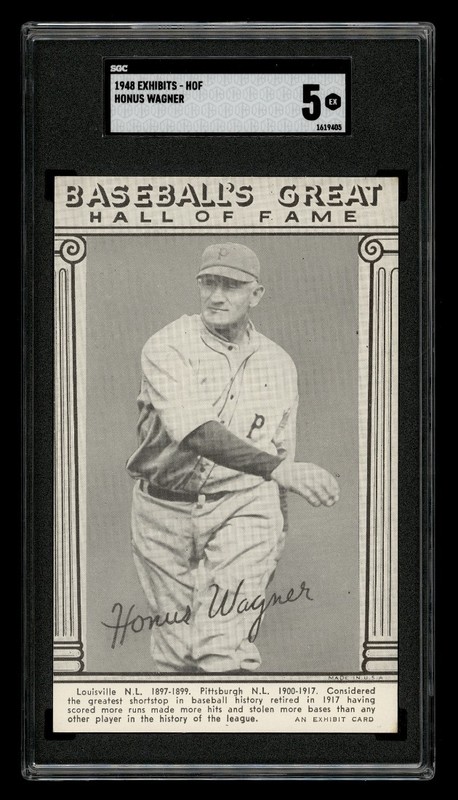 1948 Exhibits Hall of Fame Set-Break Honus Wagner SGC 5 EX