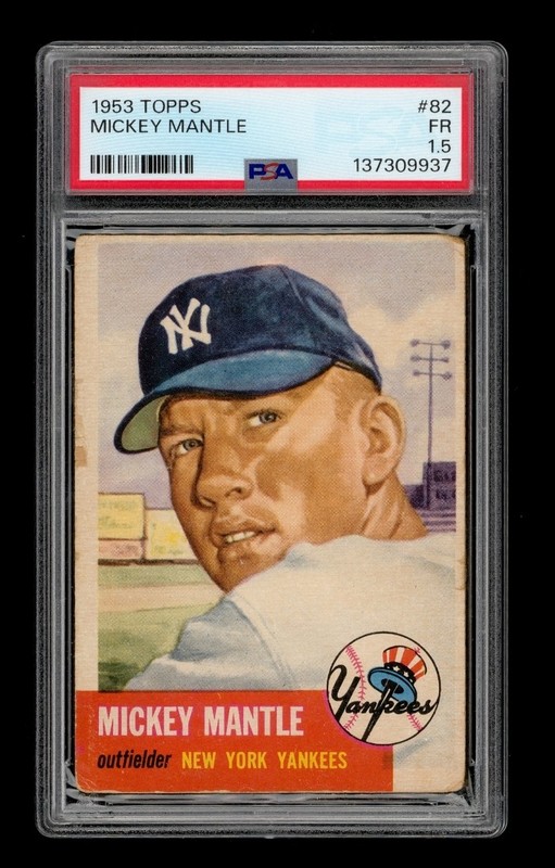 1953 Topps Set-Break # 82 Mickey Mantle PSA 1.5 FR
