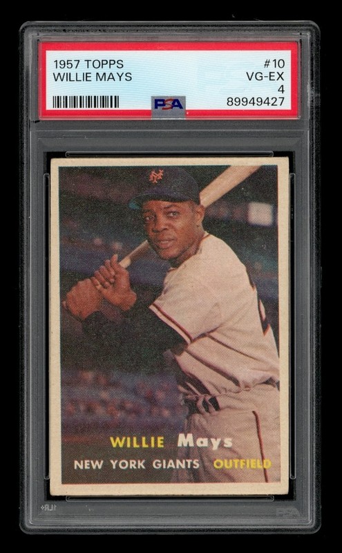 1957 Topps Set-Break # 10 Willie Mays PSA 4 VG-EX