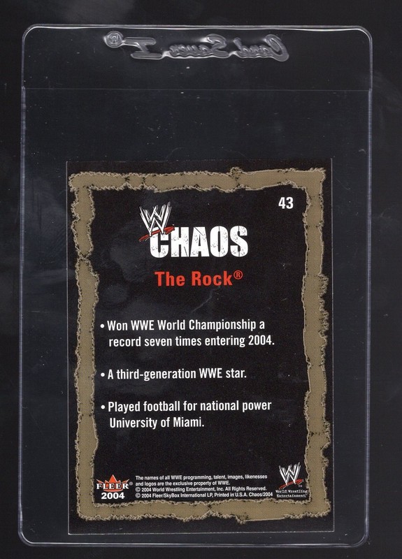 2004 Fleer WWE Chaos #43 - The Rock - Dwayne Johnson view 2