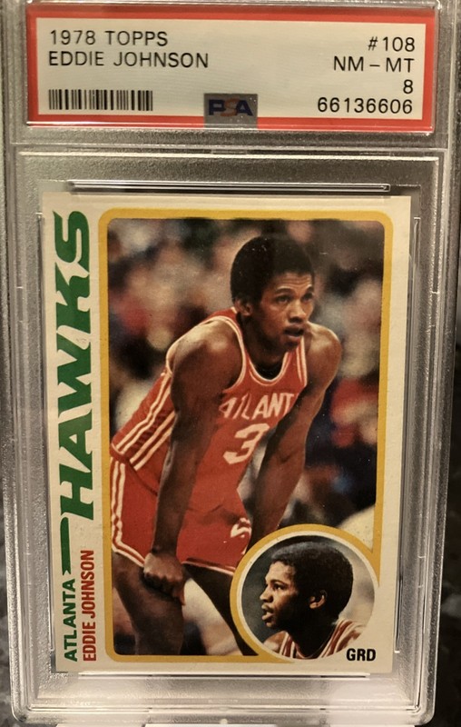 1978 Topps - Eddie Johnson (RC) Rookie #108 PSA 8 Vintage