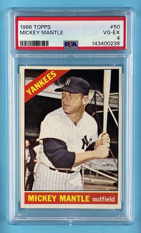 1966 Topps #50 Mickey Mantle - PSA 4 VG-EX