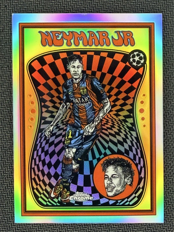 2025-26 UEFA UCC Topps Chrome #UV-7 Neymar Jr ULTRA VIOLET Case Hit SSP