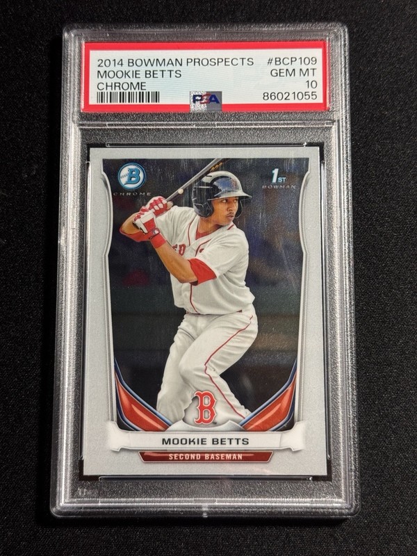 2014 Bowman 1st Chrome Prospects #BCP109 MOOKIE BETTS PSA 10 RC Red Sox Dodgers