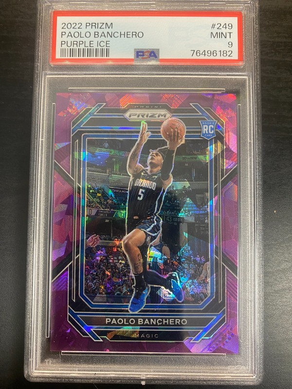 2022-23 Prizm RC Paolo Banchero *75/149* PSA 9 Purple Rookie Ice Orlando Magic